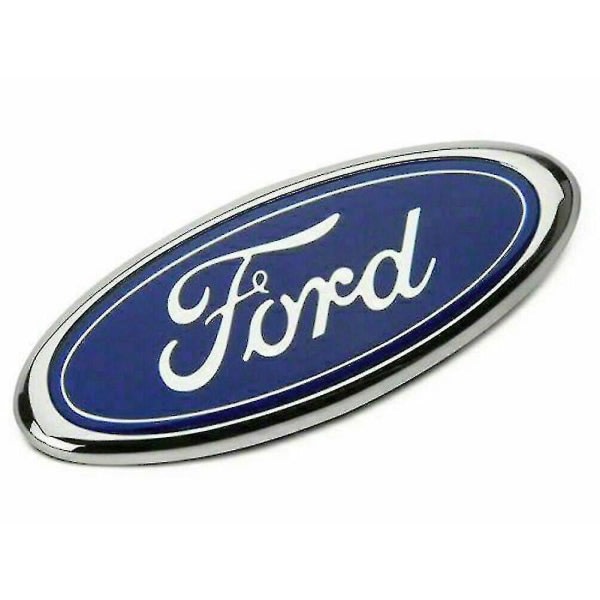 For Ford Badge Oval Blå/krom 145x 60mm Fram/bak Emblem