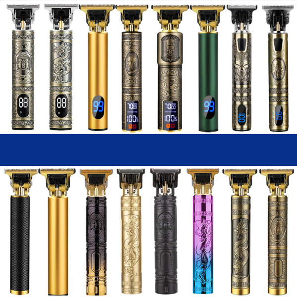 Hot Sale Vintage T9 Elektrisk Ledningsfri Hårklippningsmaskine Professionel Hår Barber Trimmer Til Mænd Clipper Shaver Beard Lighter P