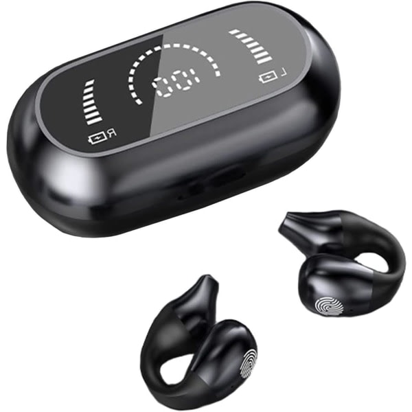 Bluetooth 5.3 Wireless Ear Clip Bone Conduction-hörlurar - Mini Sports Running Earclip Open Ear-hörlurar - Smärtfria hörlurar som bärs länge