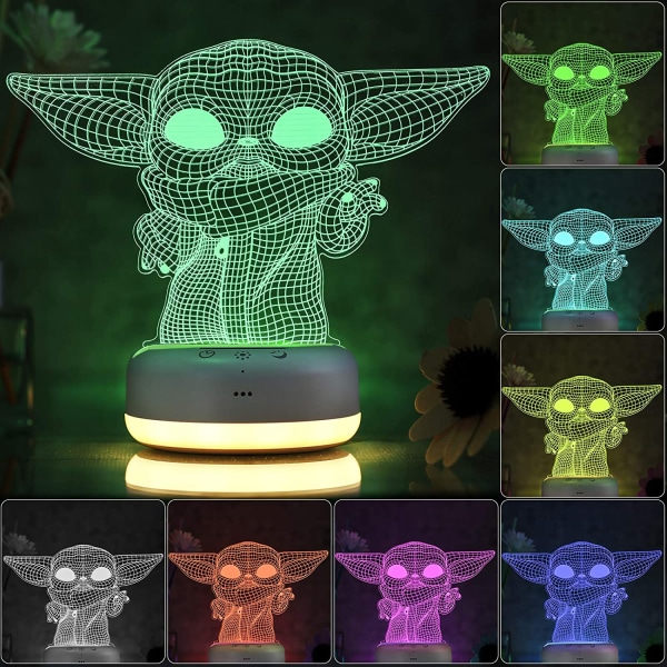3D Star Wars og Baby Yoda natlampe til børn, 3 mønstre