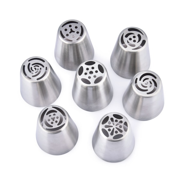 7 st metalltyllar, spritstyllar silver