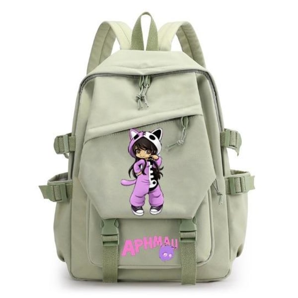 Aphmau ryggsäck barn ryggsäckar ryggväska 1. ljusgrön ljusgrön