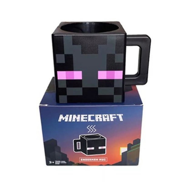 Minecraft Cup Game Rund Mugg Minecraft Torch Torch Cup Barns vattenkopp modell - Svart (plast) null ingen