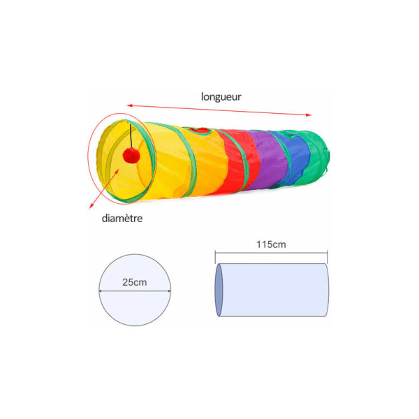 Husdjur Leksak Regnbåge Kattunnel Hopfällbar Kattunnel Katt Leksak Interaktivt Kattspel Hide CDQ