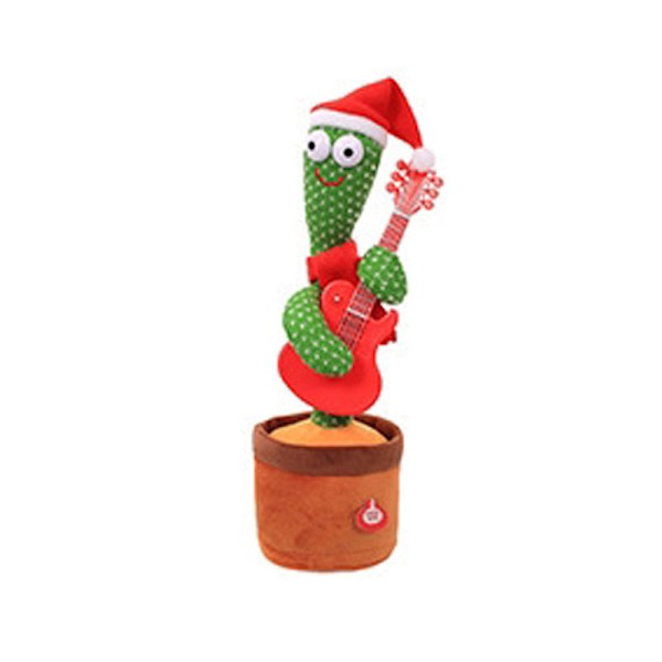 Dansende kaktus der gentager hvad du siger, syngende kaktus optagelegetøj Christmas guitar