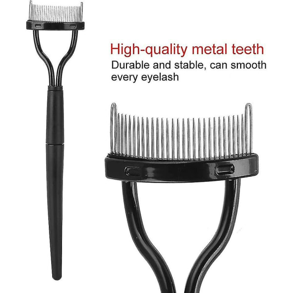 Metal Lash Comb, ögonfranskam Beauty Make Up Lash Separator, vikbar metall ögonfransborste