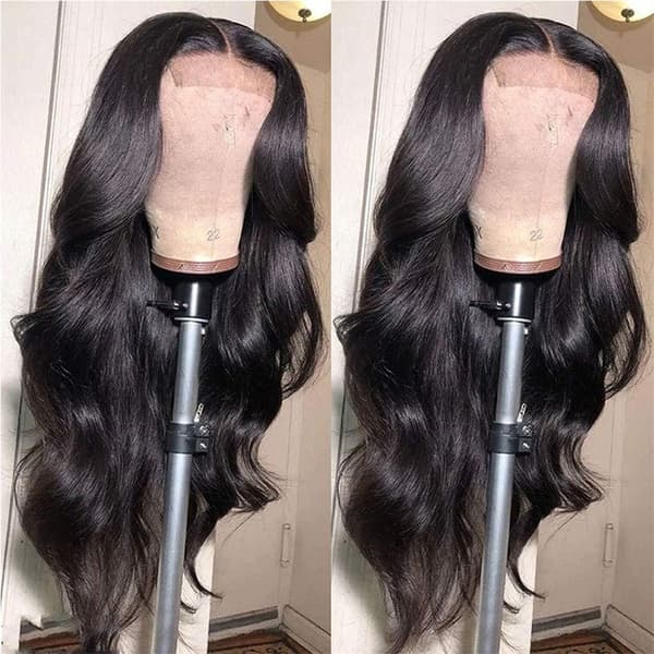 Blondebelte med blondefront, ekte hår, bleket knute, babyhår, limfri brunette