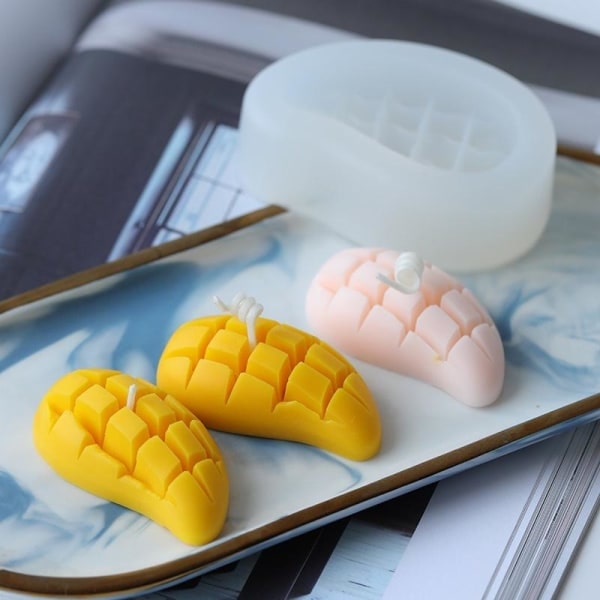 Ljusformar lys stearinlys DIY støbeforme i silikoneform MJ14 Mango