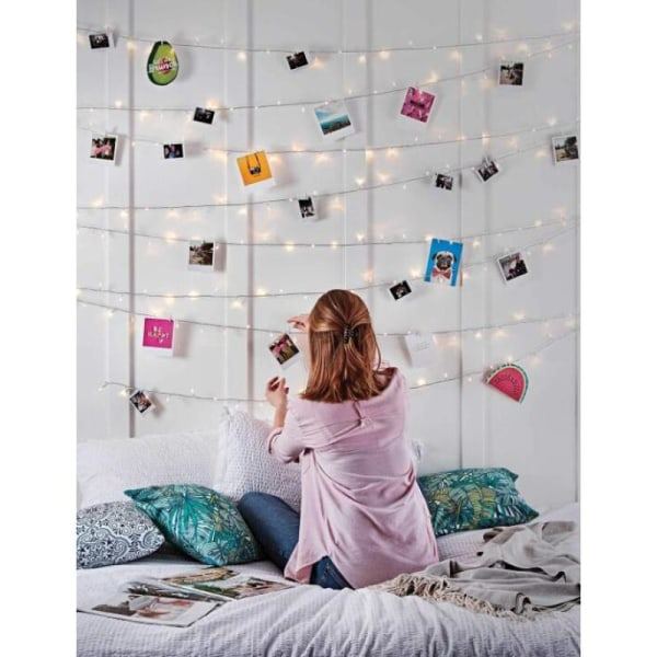10M 100 Led-valoketju 50 kpl:n klipseillä