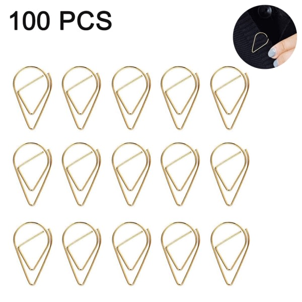 100 stk. søde, holdbare og rustfrie clips, GULD