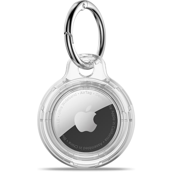 Airtag-holder Air Tag-etui med nøglering, Ridsefast Airtags-nøglering til Apple Air Tags, Airtag-tilbehør til GPS-ting, Klar2 Clear