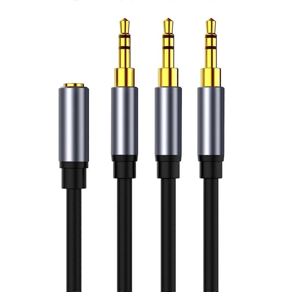 3,5 mm Stereo Lydadapterkabel 26AWG til PC Computer Tablets Hun til 3 Han_tfrf