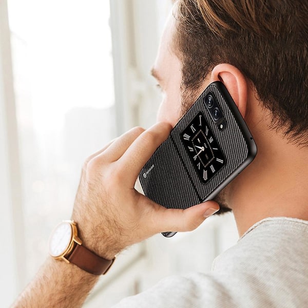Baksidedeksel til Moto Razr 2022 Telefon Flip Folding Fullt beskyttelsesdeksel svart