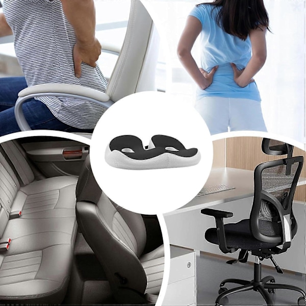 Bekväm Sittdyna i Memory Foam - Ortopediskt Stöd för Smärtlindring & Bättre Hållning, Perfekt för Hemmet, Kontoret och Bilen
