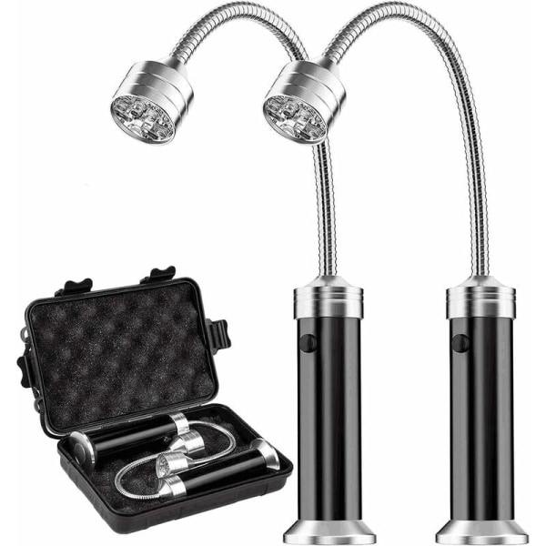 BBQ grill lampa set med 2 LED BBQ grill lampor med magnetisk bas? 360 grader vridbar. Flexibel justerbar för grillning, camping, fester, utomhus