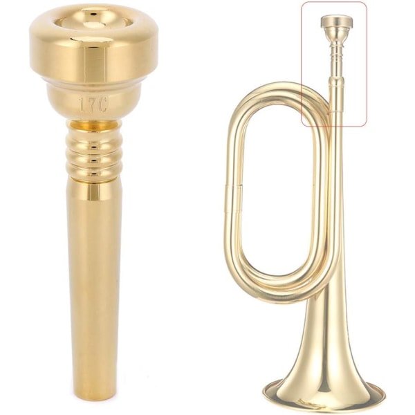 CDQ 1 st Munstycke Guld Trumpet Munstycke 17C Liten Metall Musikinstrument Tillbehör