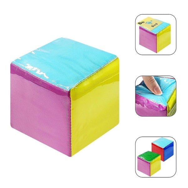 Ficktärning DIY Utbildningsleksak Spel Tärning Klassrum Mjuk Tärning med Klar Ficka Stor Lärare Tärning Lärande Kuber