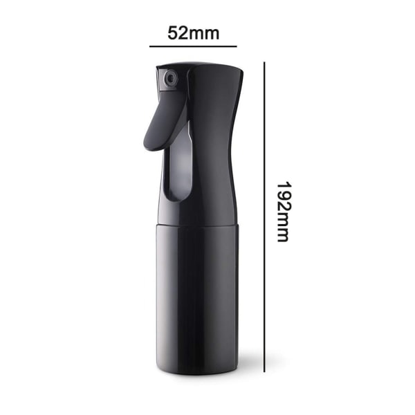 Hiussuihkepullo, hienosuihkupullo, 200 ml Salon-suihke Hiukset Musta