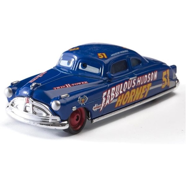 Disney Pixar Bilar 3 Chick Hicks Polis McQueen Mater Fabulous Hudson Diecast Metall Legering Modellbil Leksaker för Pojkar (Färg: Chick Hicks) Fabulous Hudson