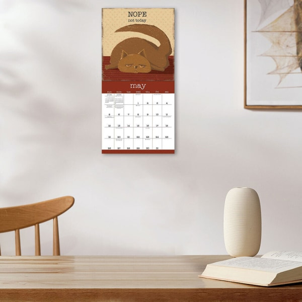Ett år med snarky katter 2024 Väggkalender / Rolig kattväggkalender
