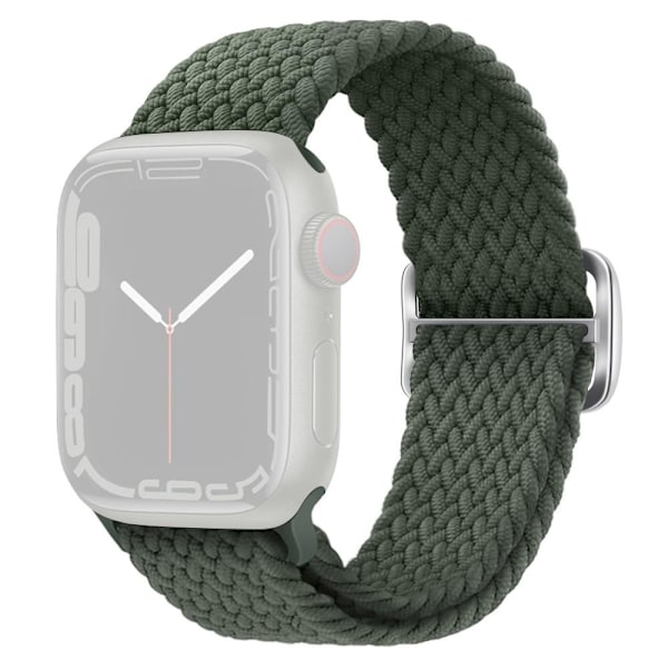SKALO Punottu kangasranneke Apple Watch SE 40mm - Useita värejä Dark green Mörkgrön