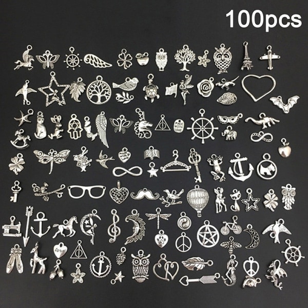 100 kpl hopeasäikeitä DIY-korujen valmistukseen