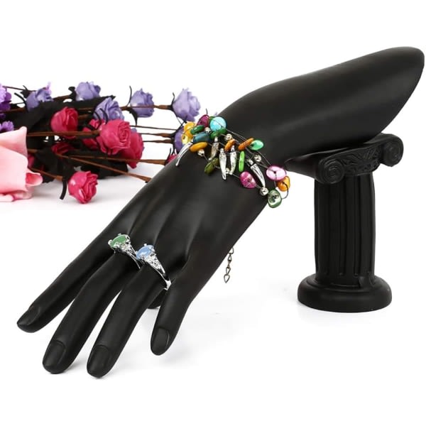 Käsivarsinauha, sormus, smyckesställ, stativ, handformat harts
