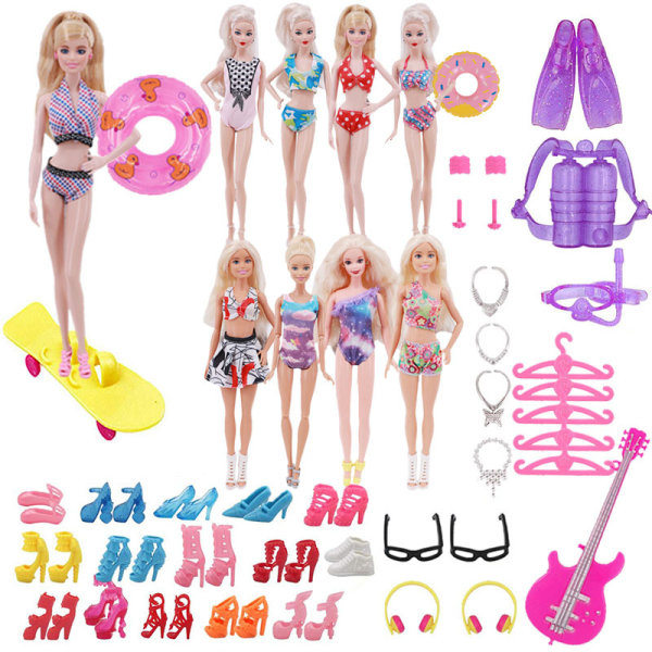 40 stycken 27-29cm flickdocka leksaker Barbie docka kläder leksaker tillgång