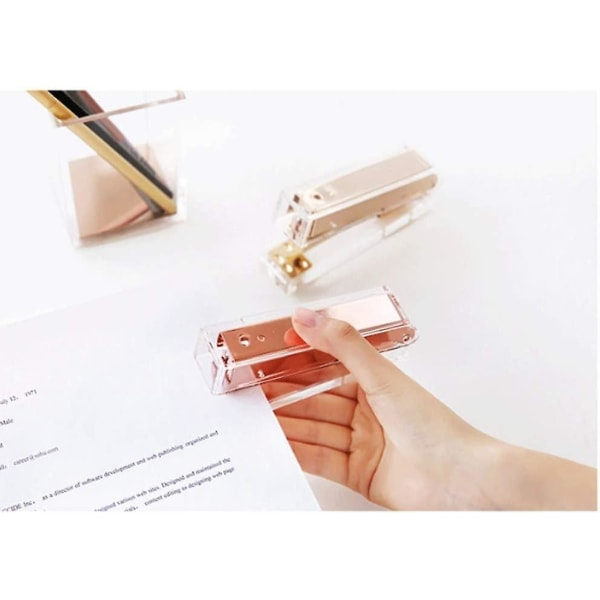 Kontorsstift Guld Manuellt läge Metall Akrylstift 24/6 26/6 ( Färg : Rose Gold )
