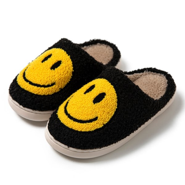 Smiley Face Tofflor Dam Smile Tofflor Svart 42-43