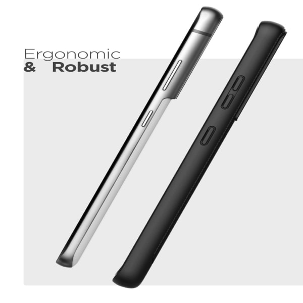 Inkapslat Samsung Galaxy S21 Plus case (tunn pansar) Smalt- cover ja flexibelt grepp (svart)