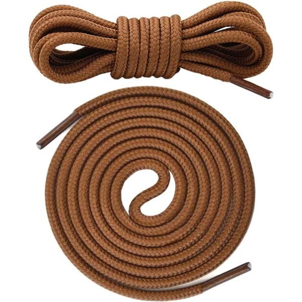 Tre-lags snørebånd, 5 mm brede flate snørebånd for joggesko, løping, voksne, barn (brune) 1,3 m lange