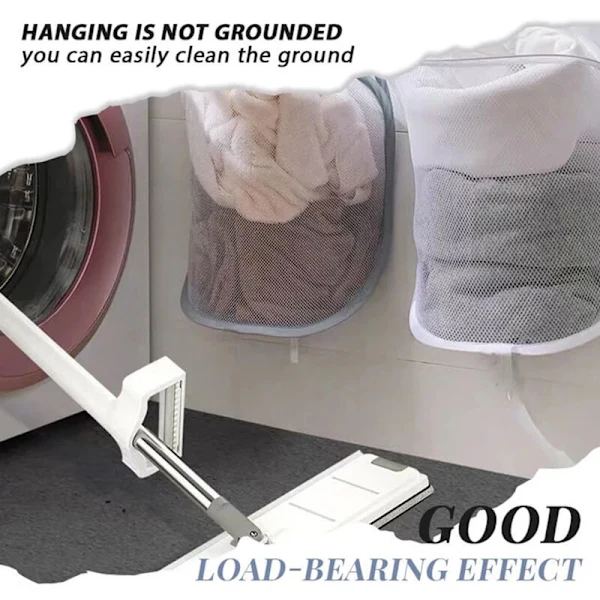 Hanging Laundry Hamper, Foldable, Wall Mounted, Mesh Bathroom Laundry Basket, Visible, Large Open Top, Easy Access for Room, Grey Gray