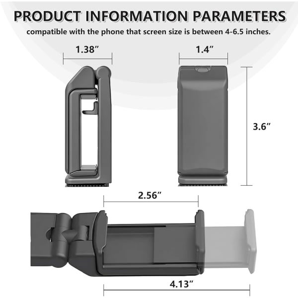 Universal mobiltelefonholder med 360 graders rotation, rejsetelefonholder i lommestørrelse, mobiltelefonholder til rejser, must-have telefonholder