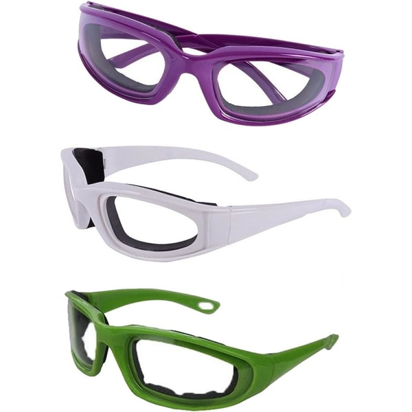 CDQ Skyddande lökskurna glasögon Anti-reflex svamp Antitrycksglas (3 delar)