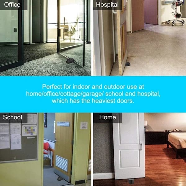 Door Stop, 4-Pack Rubber Door Stop Upgrade, 100% Silicone, Non-Toxic, Odorless, Black