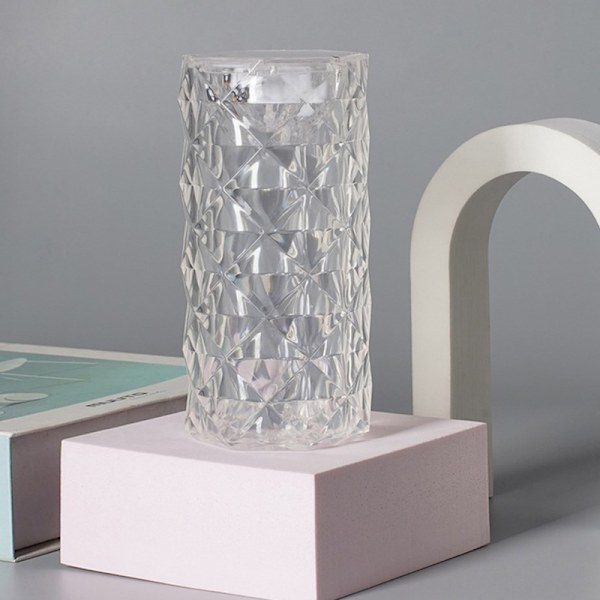 Kristall bordlampe LED bar lampe touch gull skrivebordslampe hvitt lys