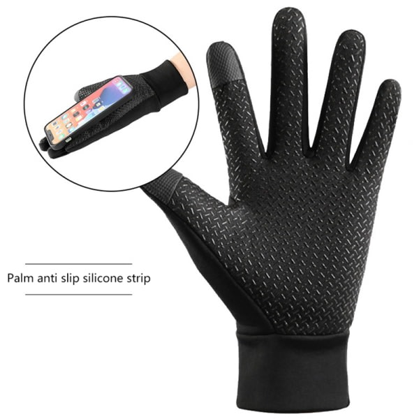 Vinter Touch Handskar Kallvattent?ta Motorcykel Cykel Handskar Ut Black ONESIZE