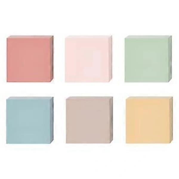 Colored Memo Paper 3x3 Inch, Unlined Sheet, Self-Stick Memo Pads, Small Memo Blocks, Refrigerator Reminders, Notebook