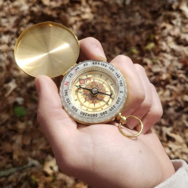 CDQ Clamshell Compass Campingudstyr Overlevnadsudstyr Vattentät lysande kompass