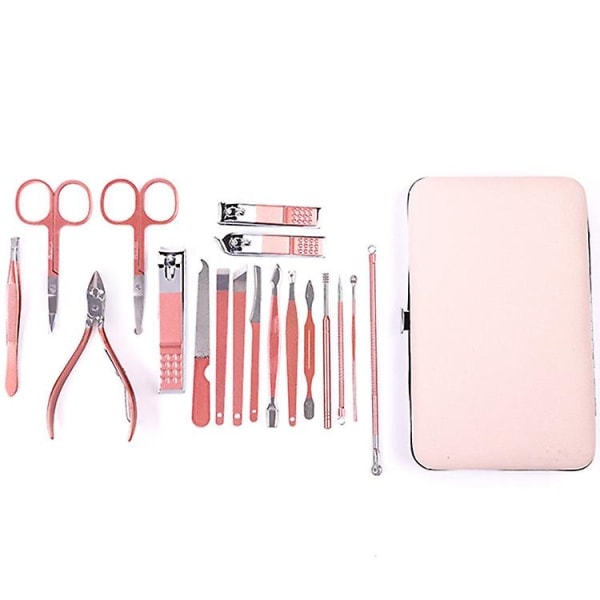 Nagelklippset Manikyr Pedikyr Kit Med Ögonbrynskniv - Manikyrset Kvinnor Professionell Pedikyr Nagel i Rostfritt Stål