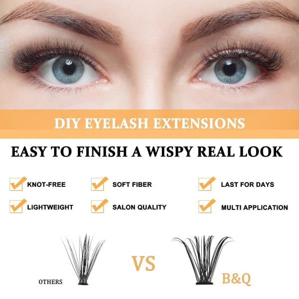Lash Clusters 40D-0.07C-10 B&Q Lash Individuella Fransar 280