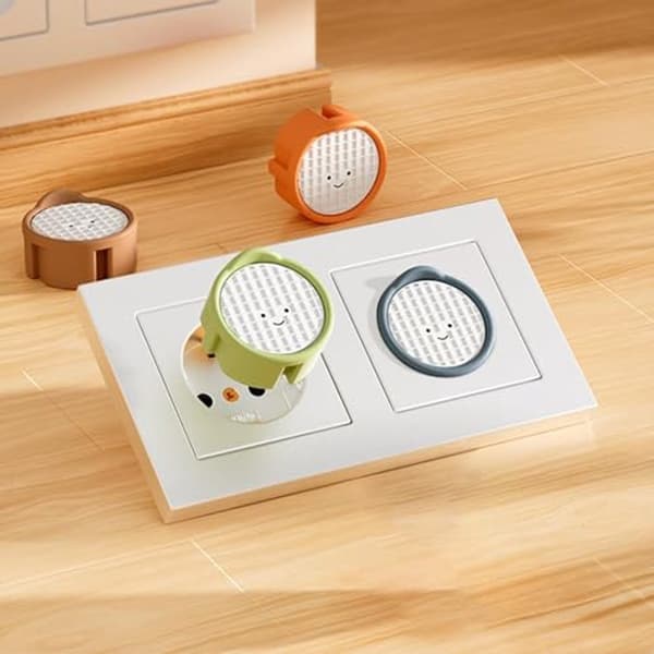 Dekorativt stikdæksel til børn med robotdesign - 4 stk.