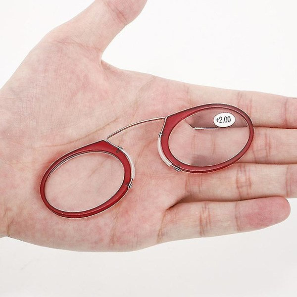Mini Clip-on Nese Bru Glasögon 1.0 til 2.5 Bærbare Presbyopiske Briller Svart 2
