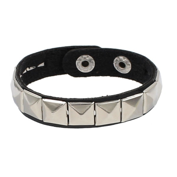 Læder Spiked Punk Armbånd til Mænd Kvinder 80'er Spiked Armbånd