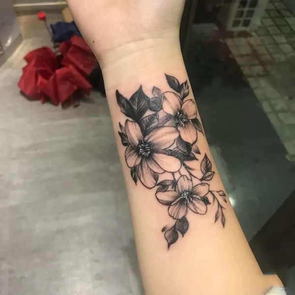 Juice Sticker Flower Tattoo Semi-permanent Flower Arm Vattentät Hållbar Kvinnlig Tatuering Sticker