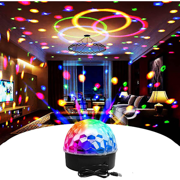 Diskokugle Diskolampe Fest Disco Lys Projektor LED Festlampe 9 Farver Diskolampe Med Fjernbetjening Til Halloween Dekoration Disco Ktv Klub