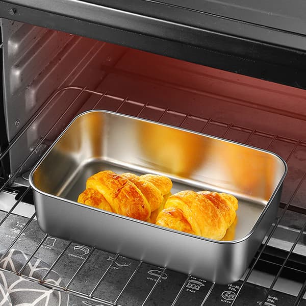 Stainless Steel Food Storage Containers, Meal Prep Lunch Box, Perfect for Kitchen, Freezer and Microwave, Rectangular, Reusable