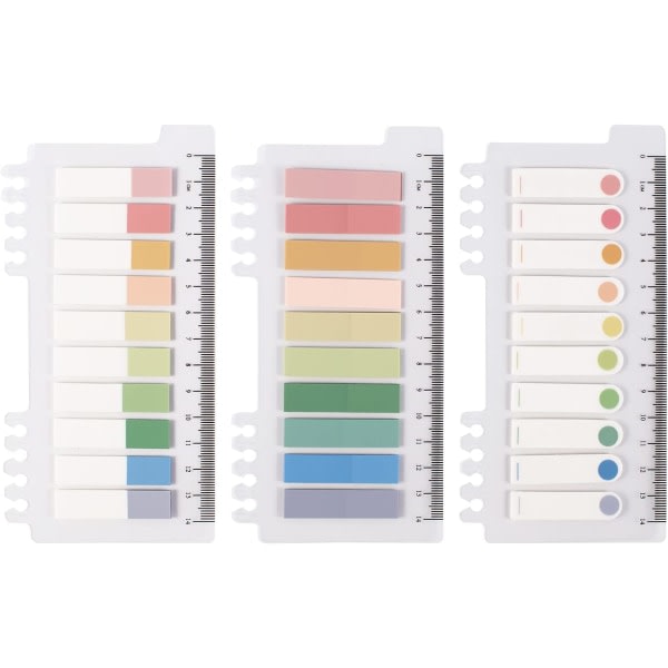 CDQ Sticky Notes Sæt 30 farver Macaron Memo Stickers Skrivbart indeks