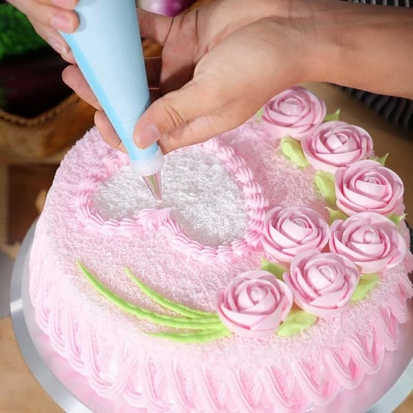 Tyllesæt – 24 stk Sprøjte-tyller, Sprøjtepose Kobling – Cake Tool_qq